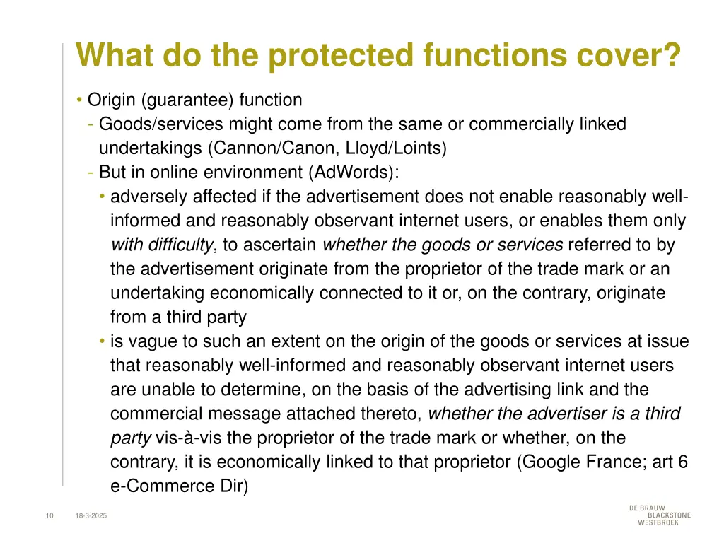 what do the protected functions cover