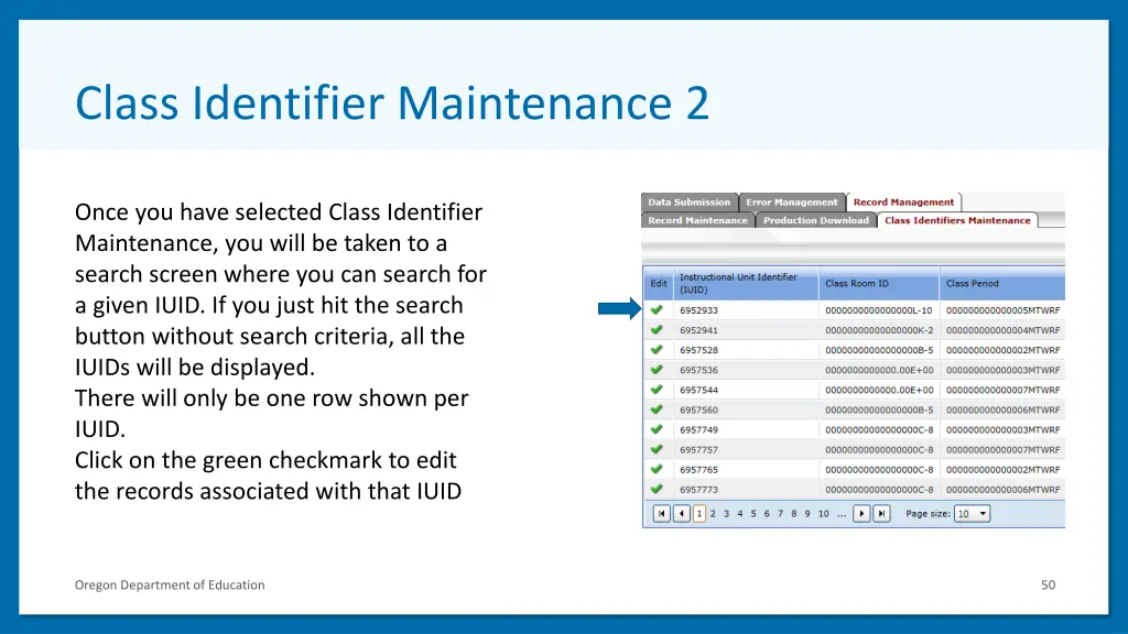 class identifier maintenance 2
