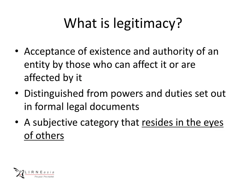 what is legitimacy