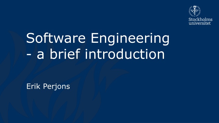 software engineering a brief introduction