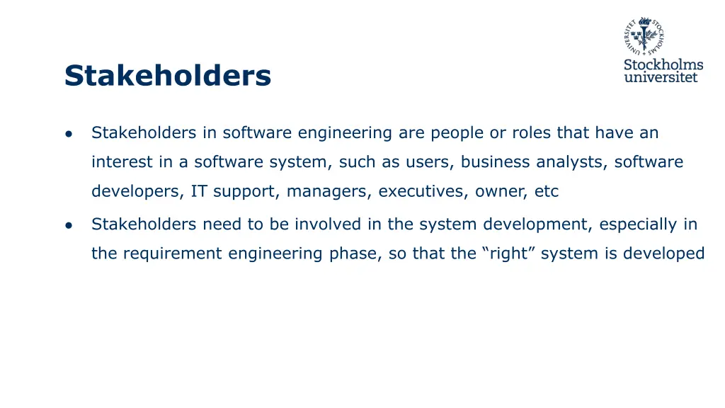 stakeholders