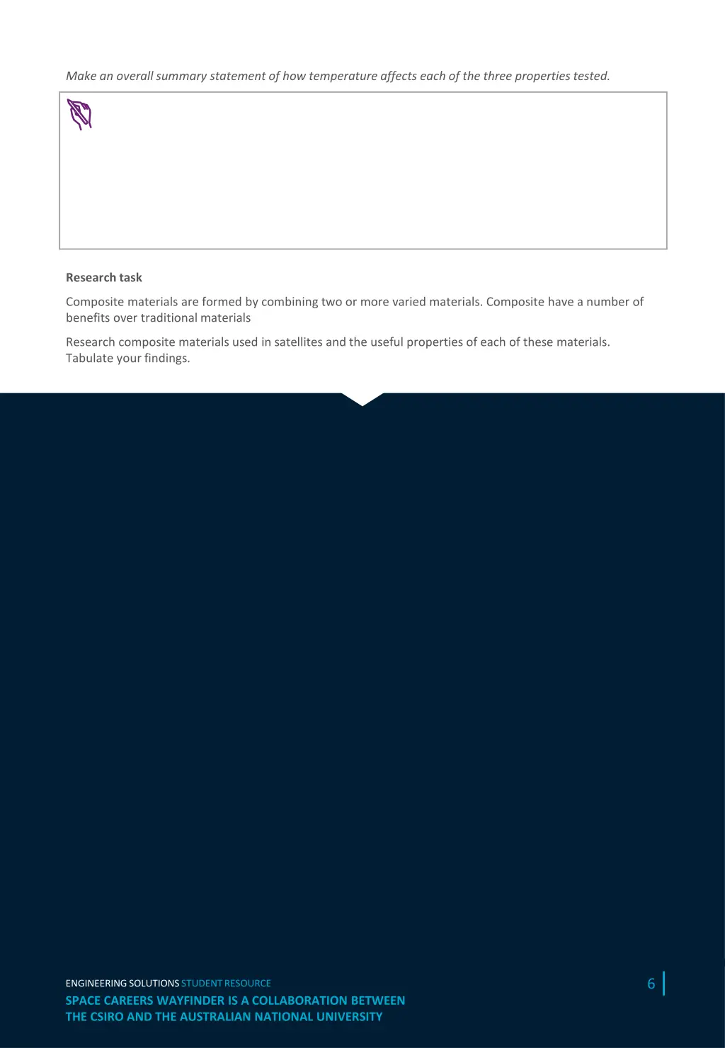 make an overall summary statement