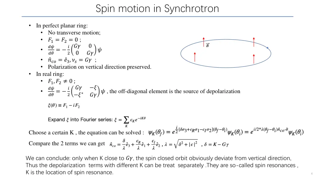 spin motion in synchrotron 1