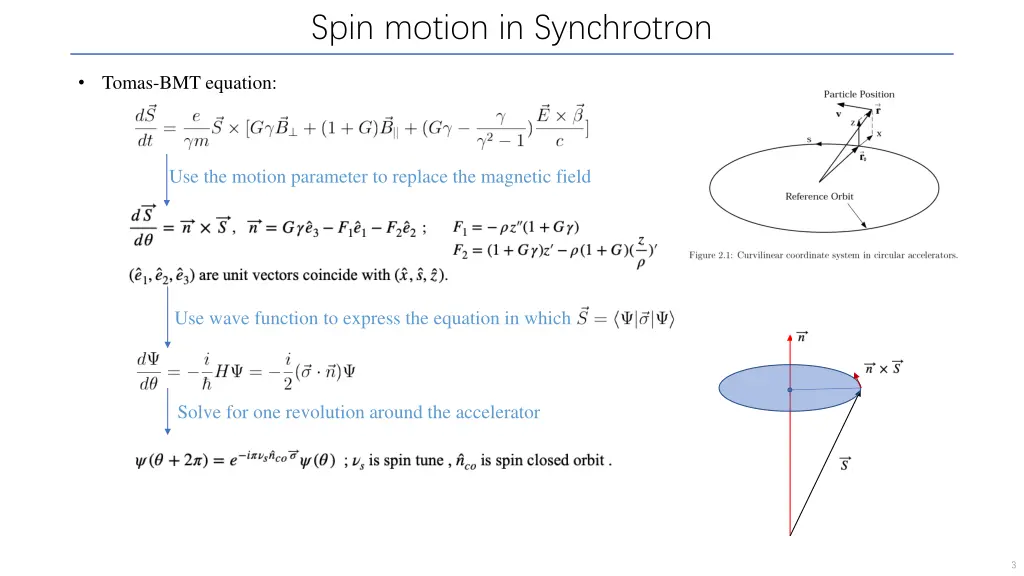 spin motion in synchrotron