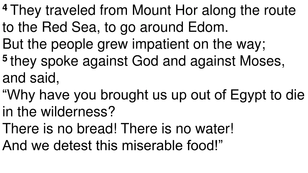 4 they traveled from mount hor along the route