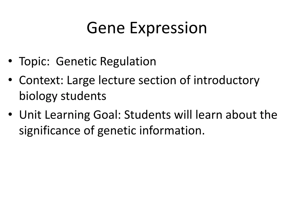 gene expression 1