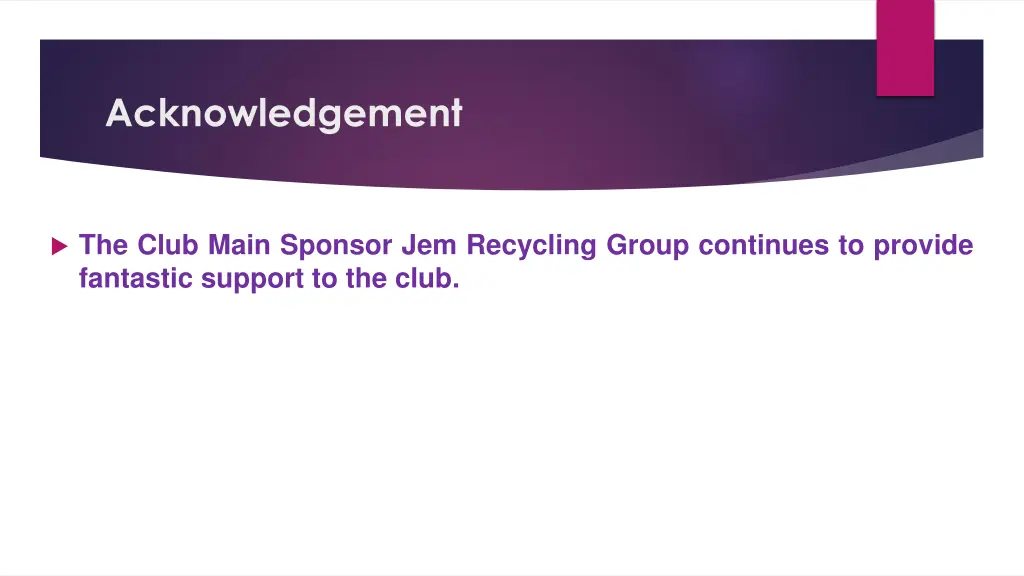 acknowledgement