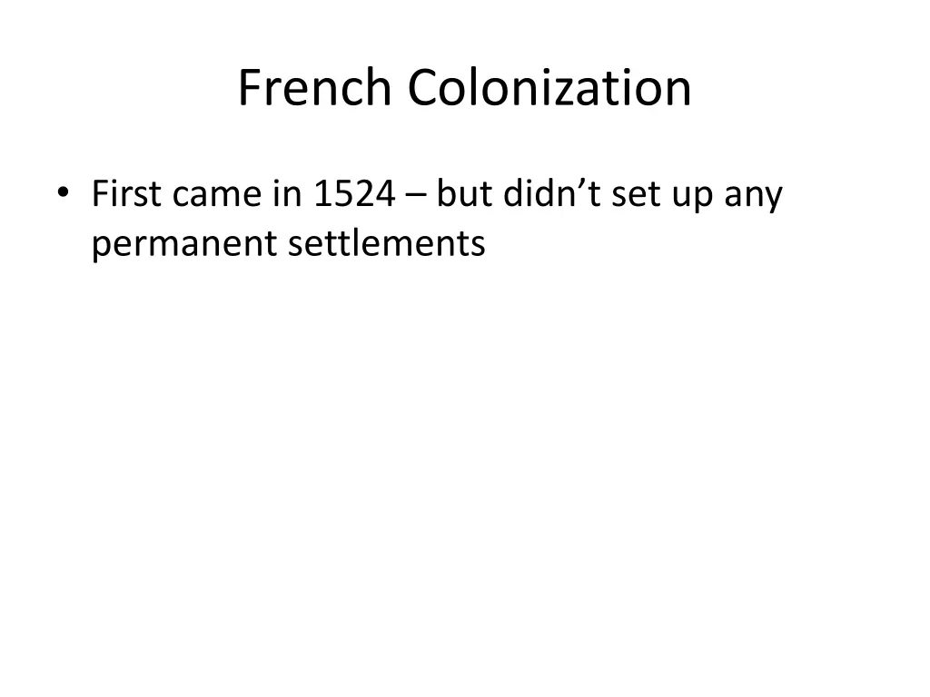 french colonization