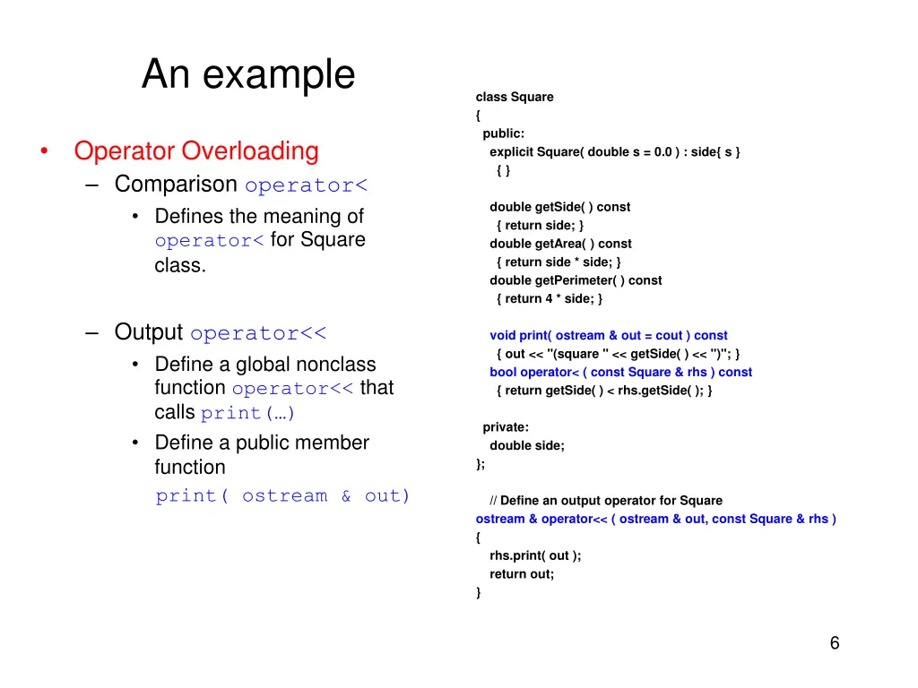 an example