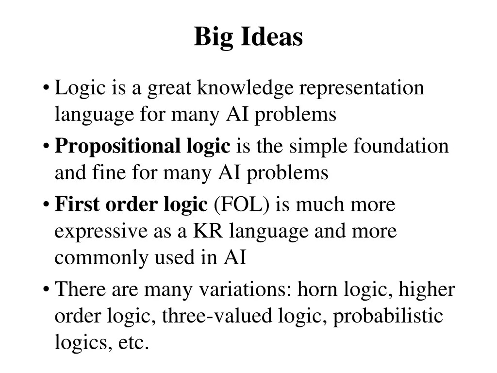 big ideas