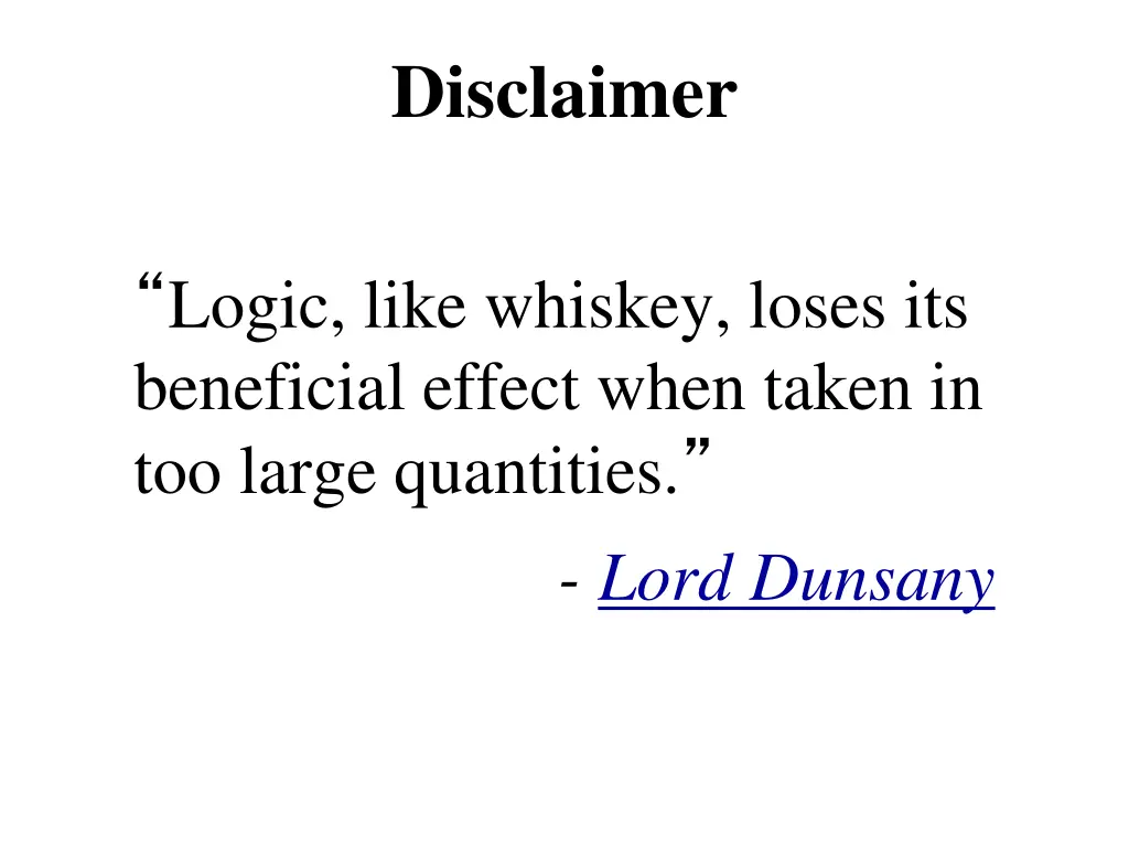 disclaimer