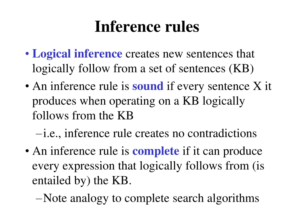 inference rules
