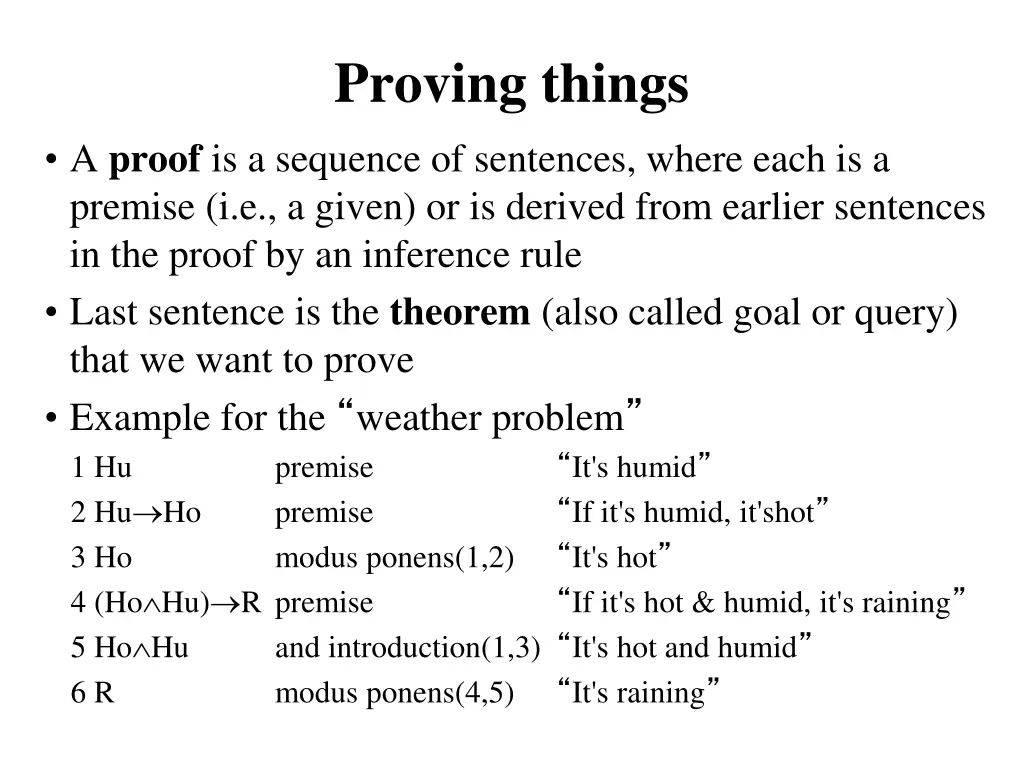 proving things