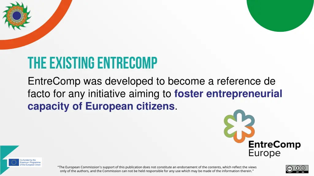 entrecomp was developed to become a reference