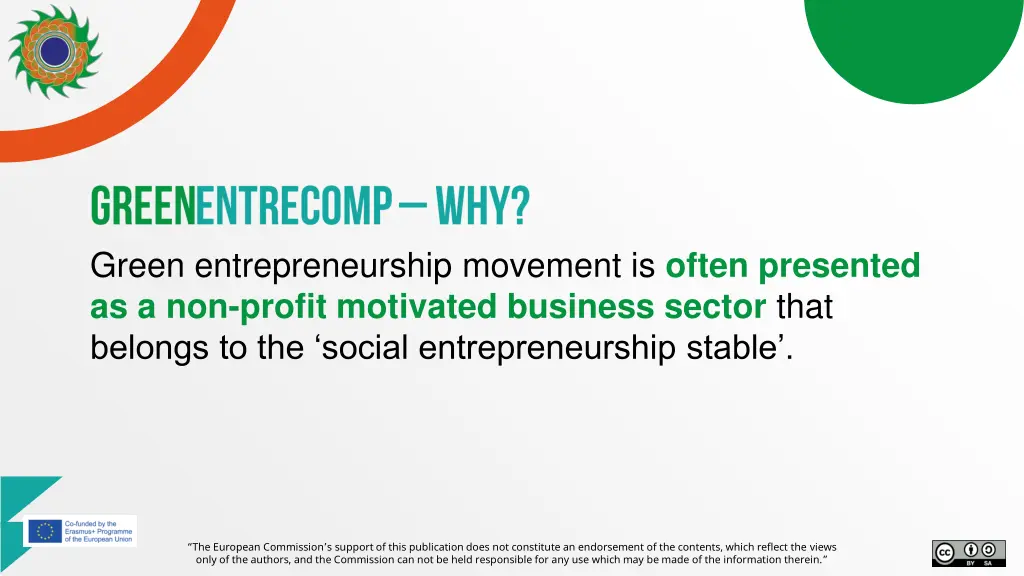 green entrepreneurship movement is often