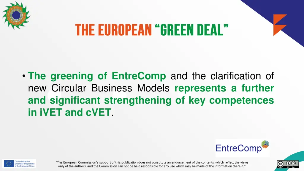 the greening of entrecomp and the clarification