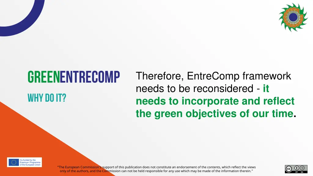 therefore entrecomp framework needs