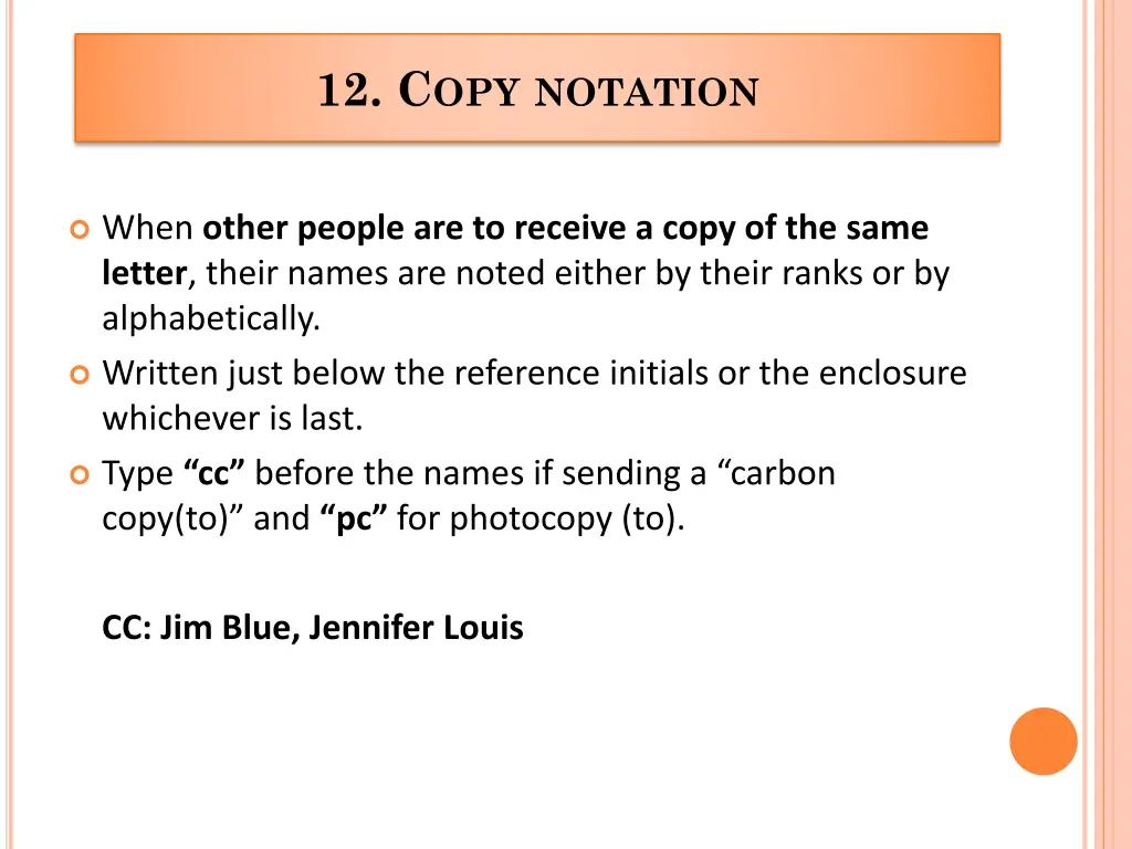 12 c opy notation