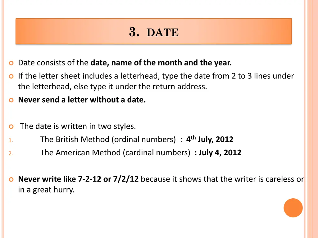 3 date