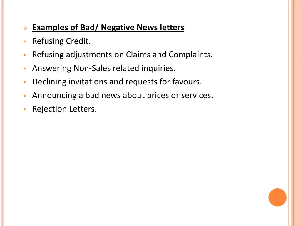 examples of bad negative news letters