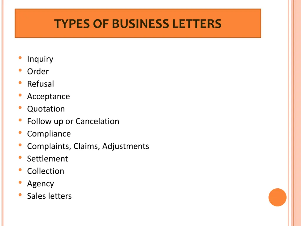 types of business letters