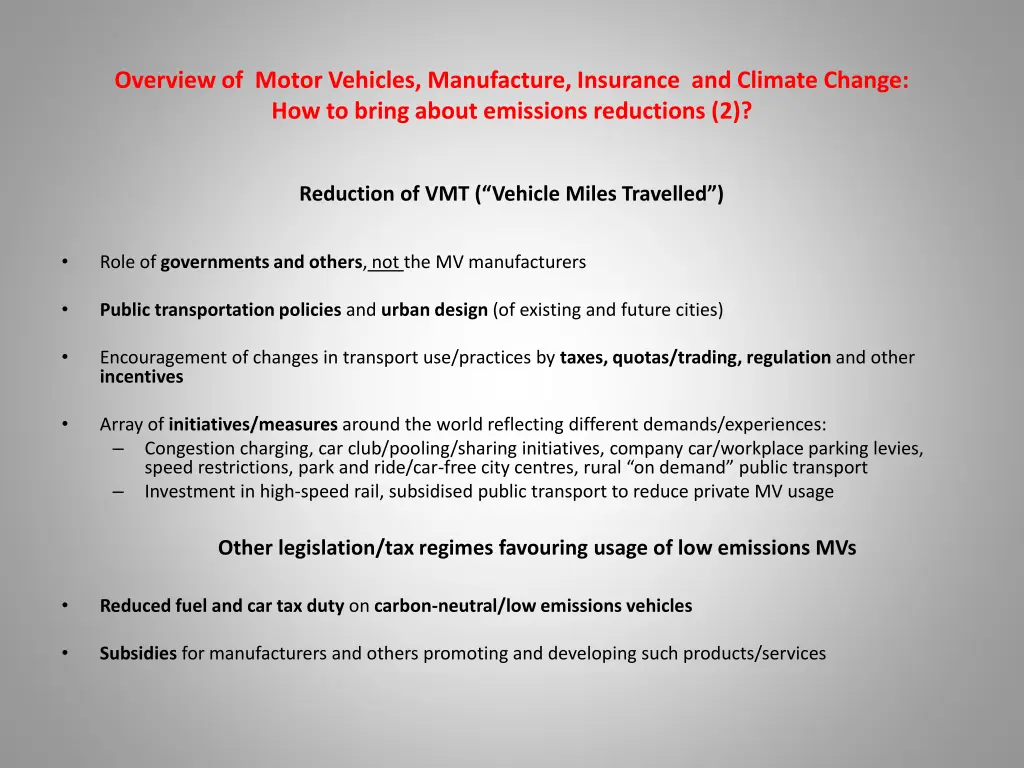 overview of motor vehicles manufacture insurance 6