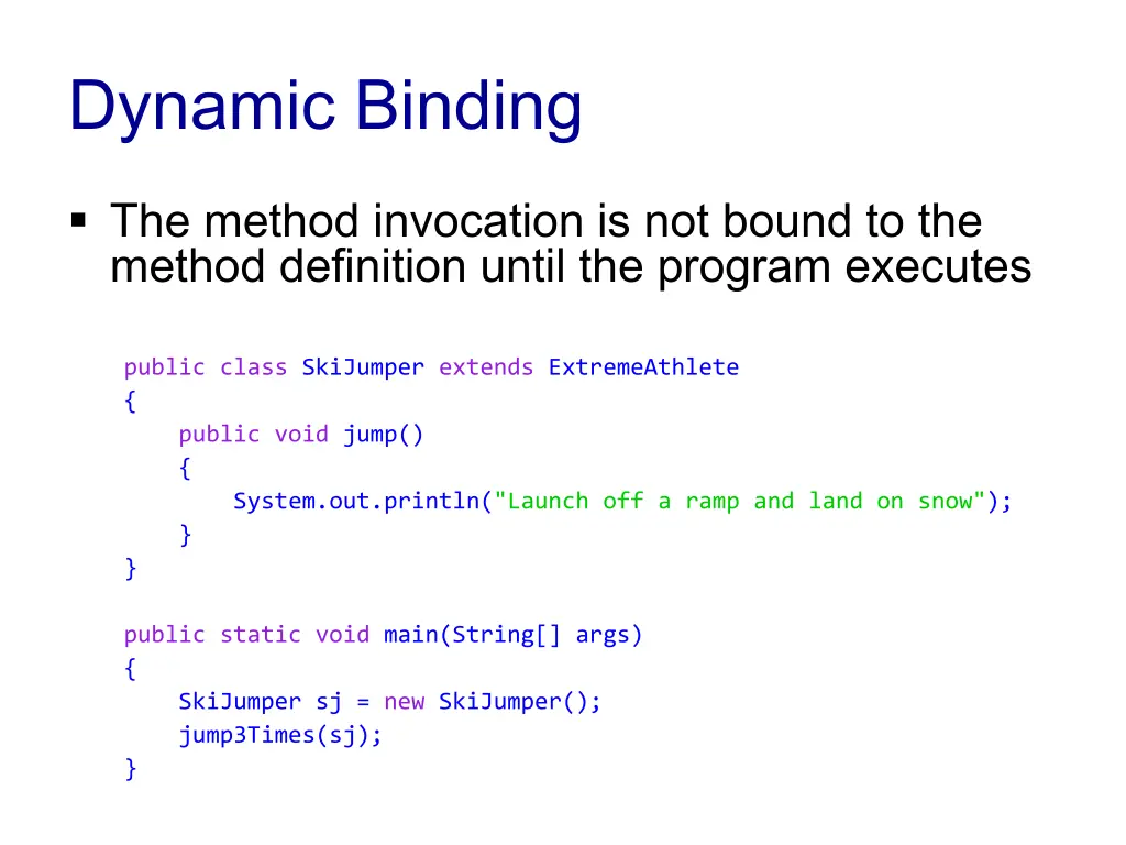 dynamic binding