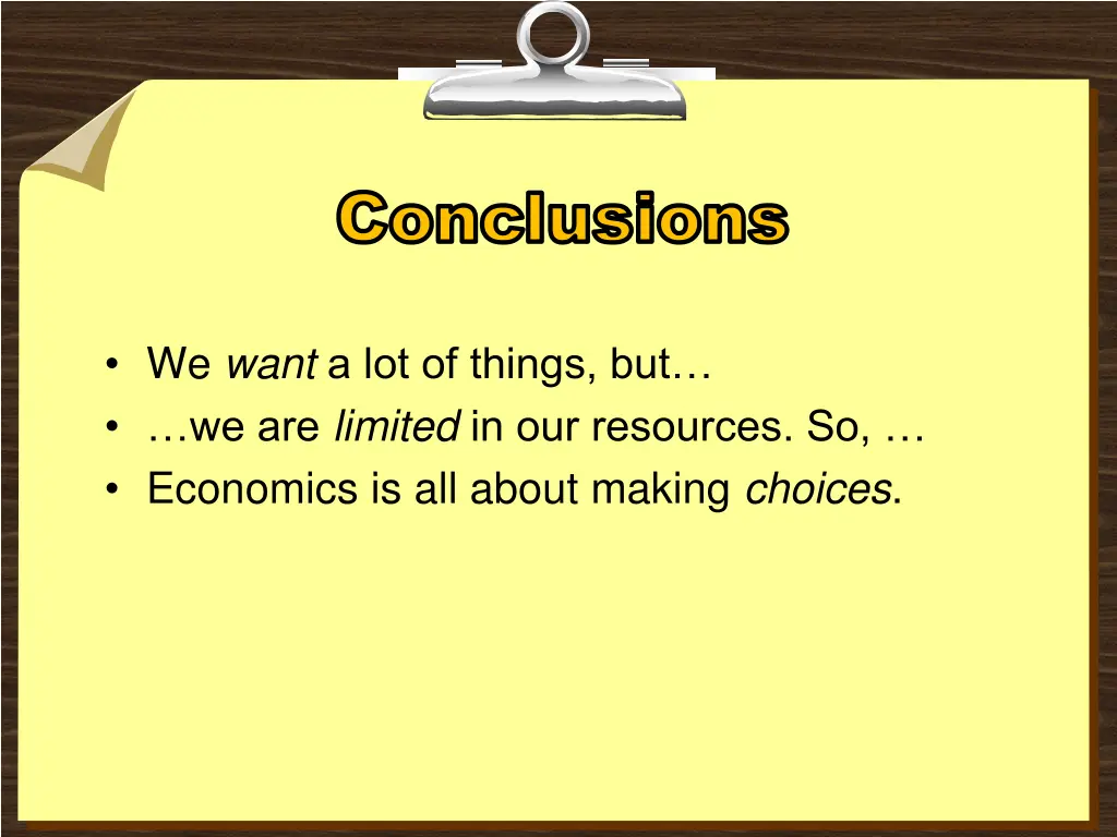 conclusions