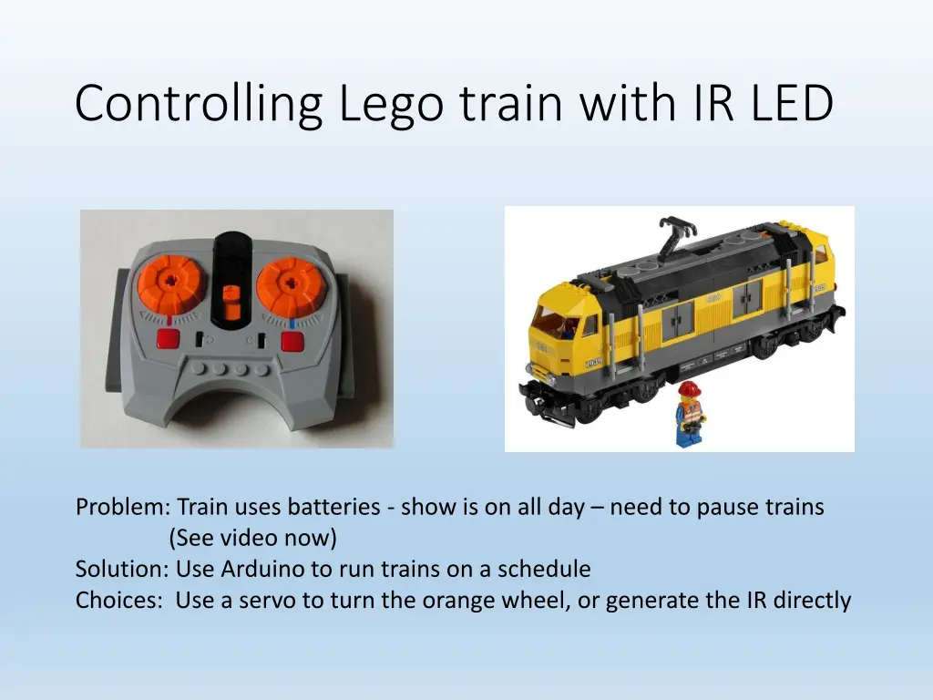controlling lego train with ir led