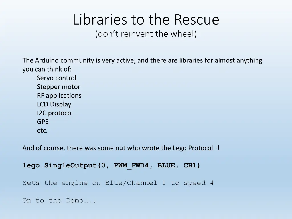 libraries to the rescue don t reinvent the wheel