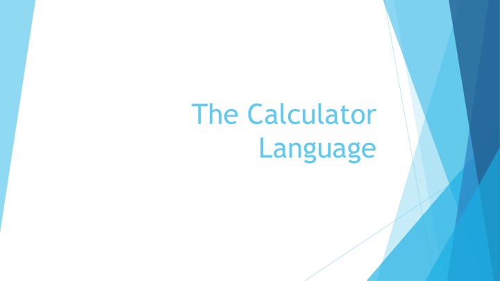 the calculator language
