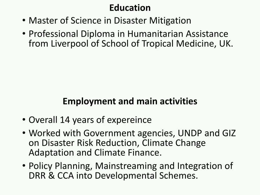 education