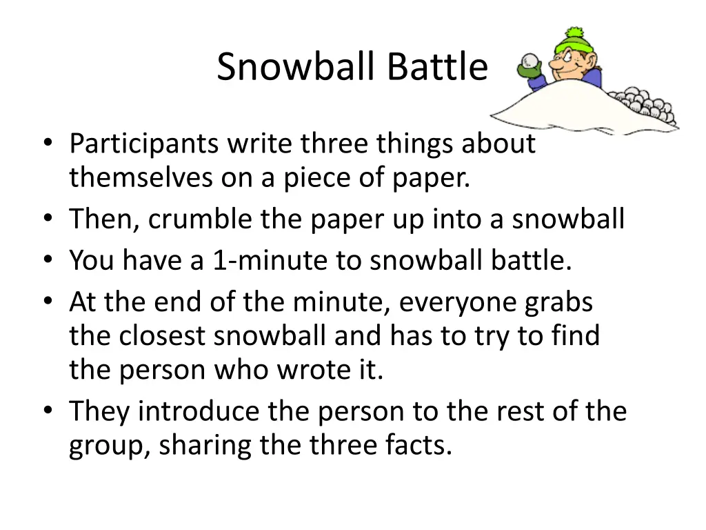 snowball battle