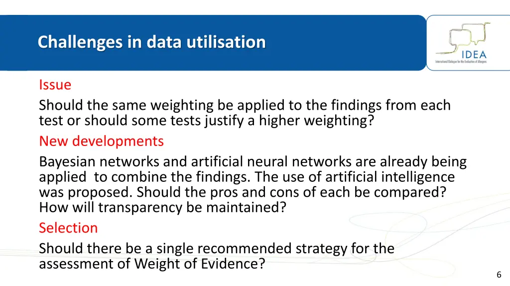challenges in data utilisation