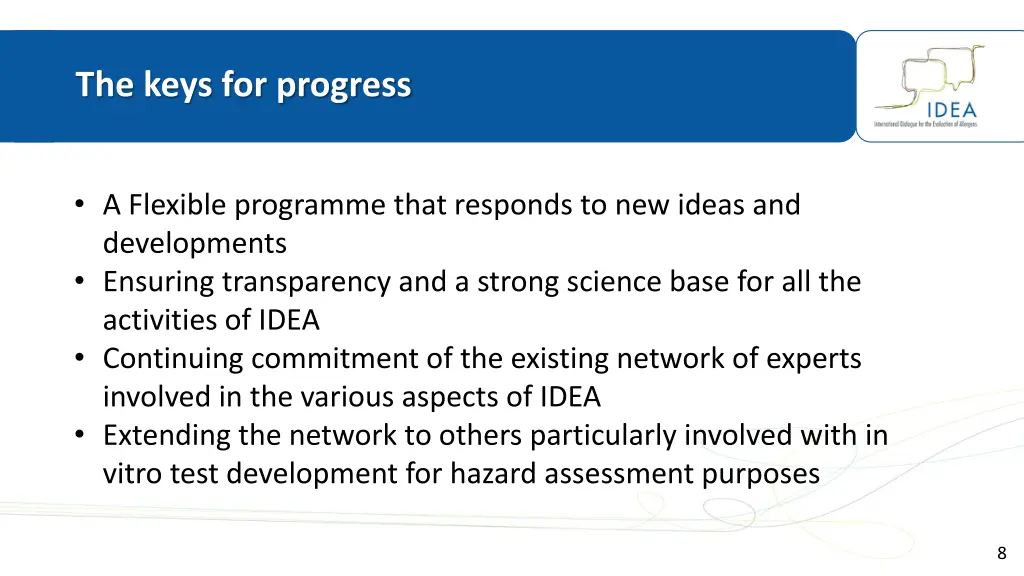 the keys for progress