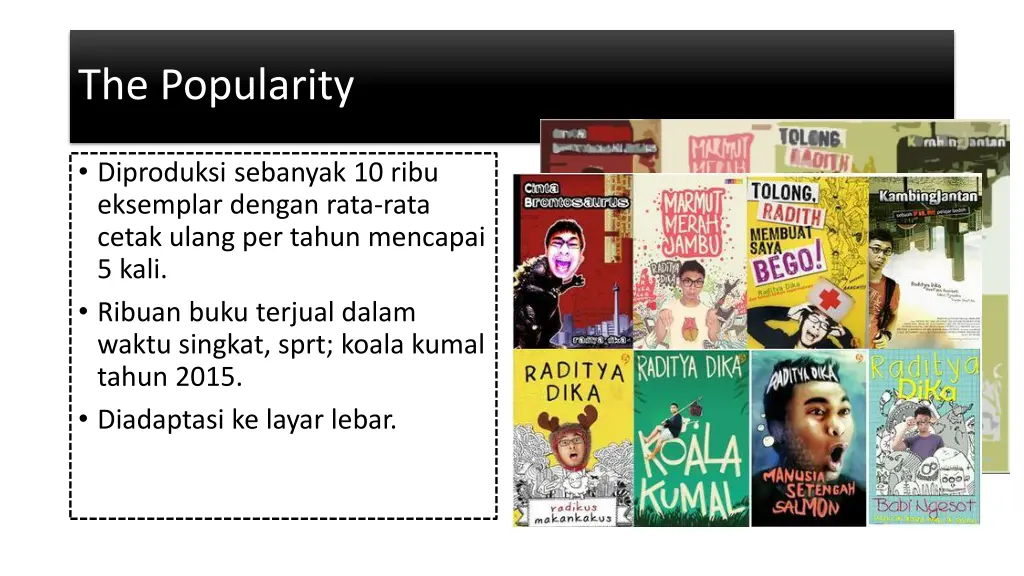 the popularity