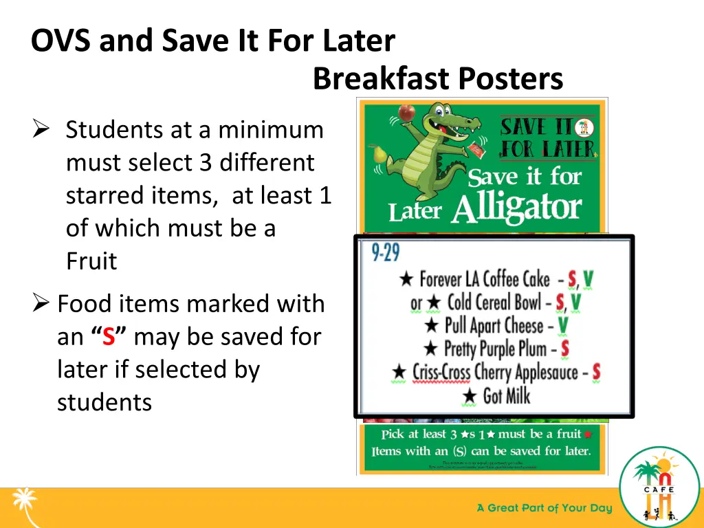 ovs and save it for later breakfast posters