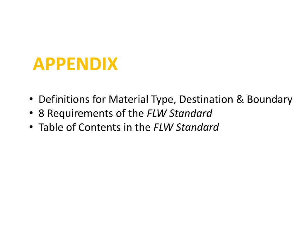 appendix
