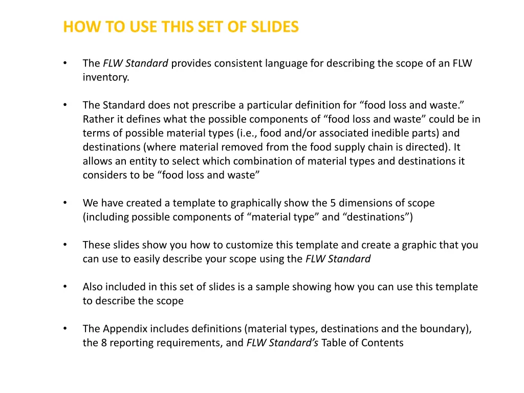 how to use this set of slides