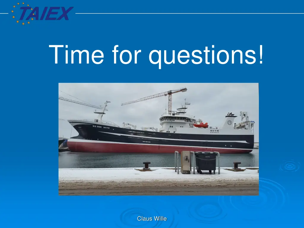 time for questions