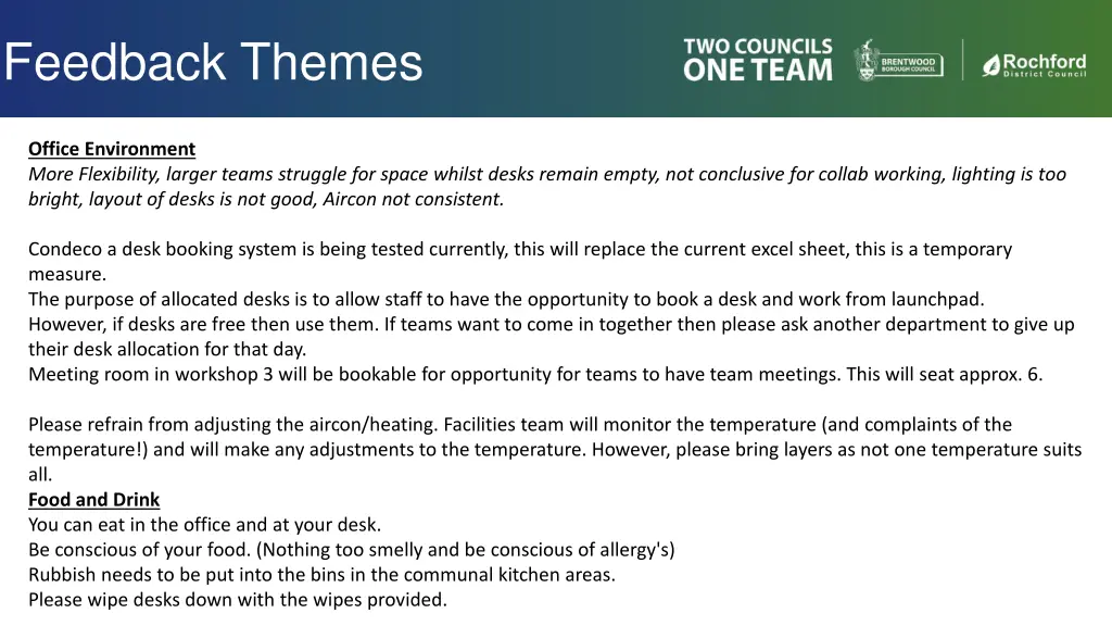 feedback themes