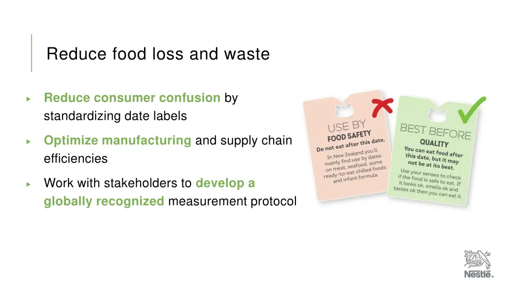 reduce food loss and waste