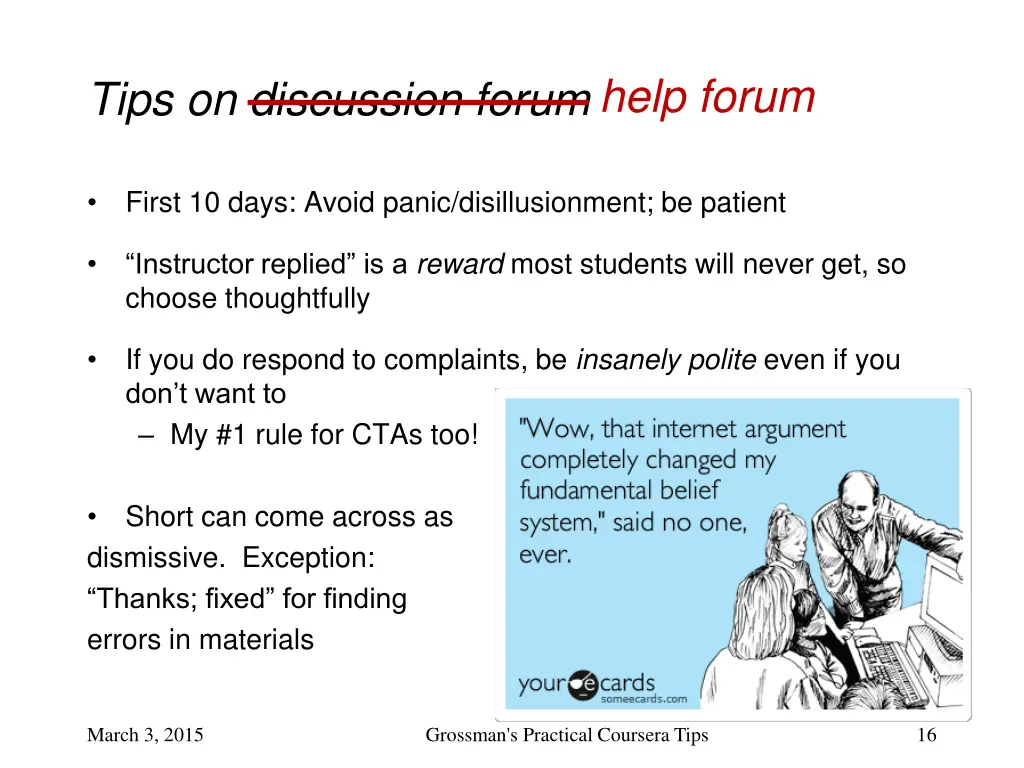 help forum