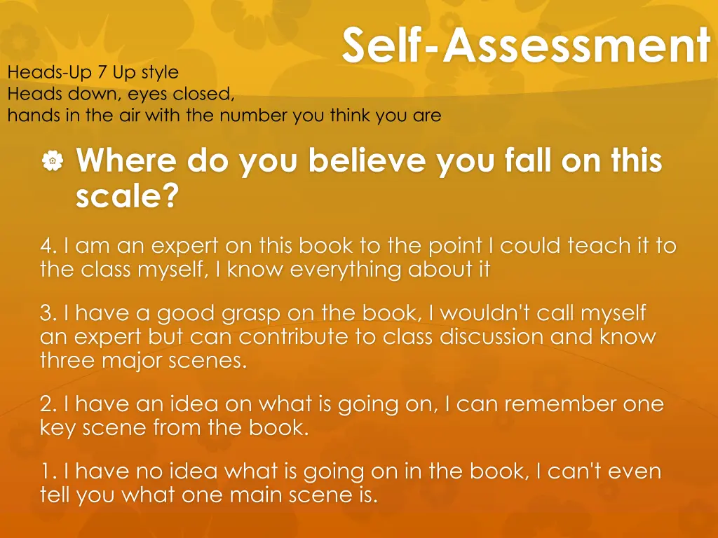 self assessment