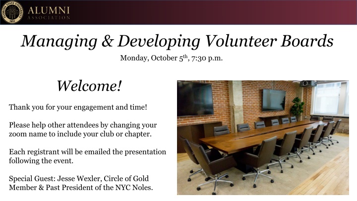 managing developing volunteer boards monday