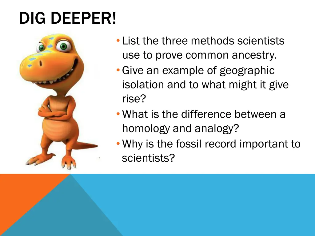 dig deeper