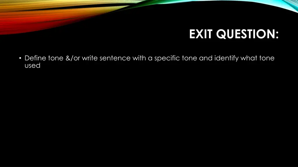 exit question