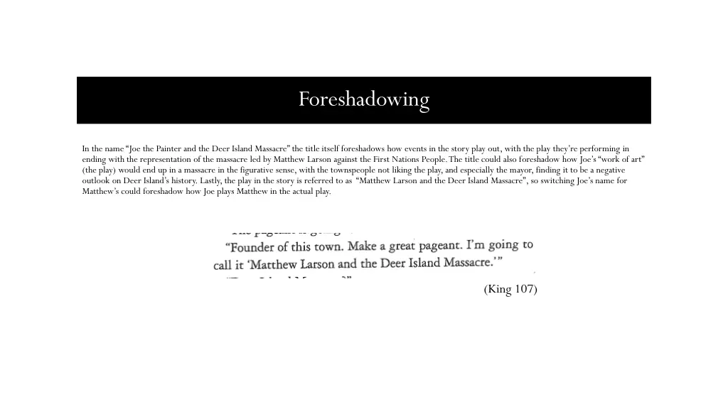 foreshadowing