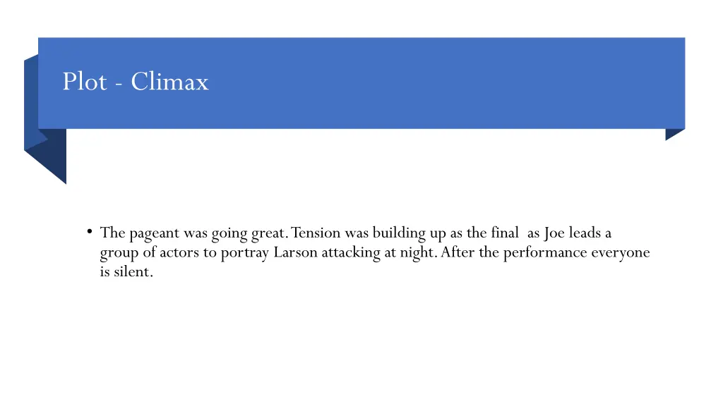 plot climax