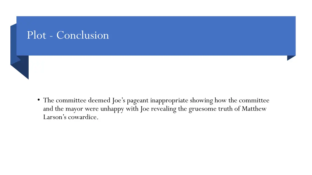 plot conclusion